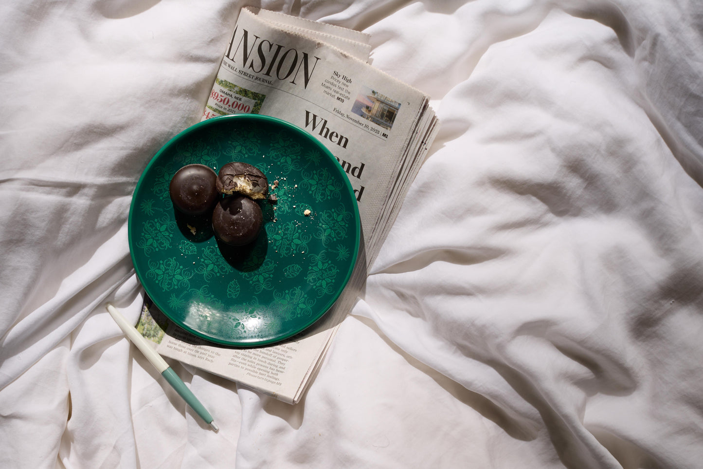 Small Plate Set of 4. Heritage Emerald & Sage