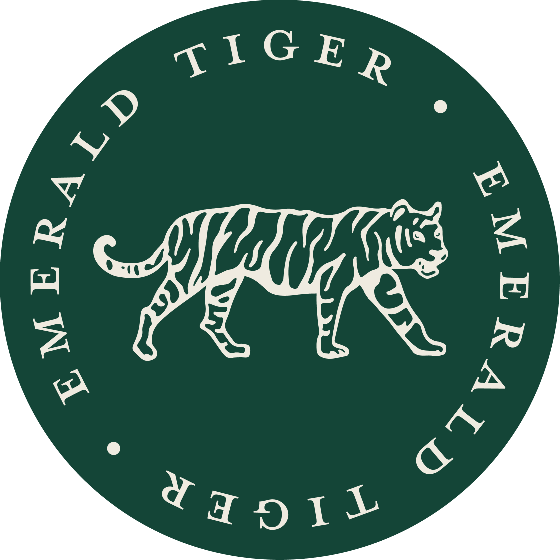 Emerald Tiger, vibrant, joyful dish ware.