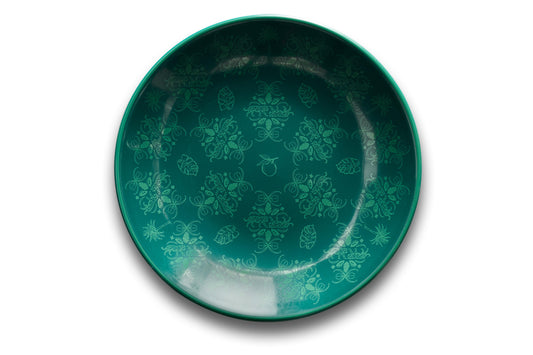 Small Plate Set of 4. Heritage Emerald & Sage