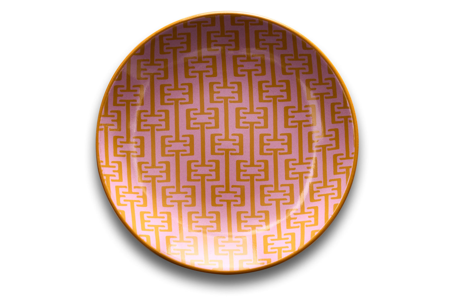 Nearly Perfect Small Plate Set of 4. WNT 24 Monogram Lavender & Lemon.