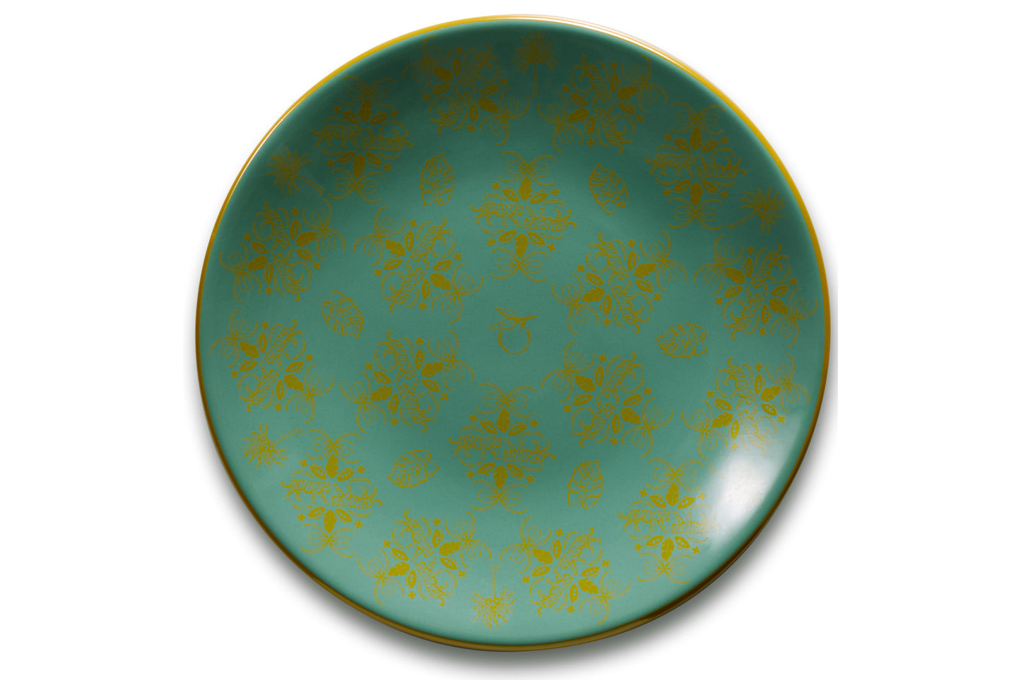 Large Plate Set of 4. WNT24 Heritage Sage & Lemon